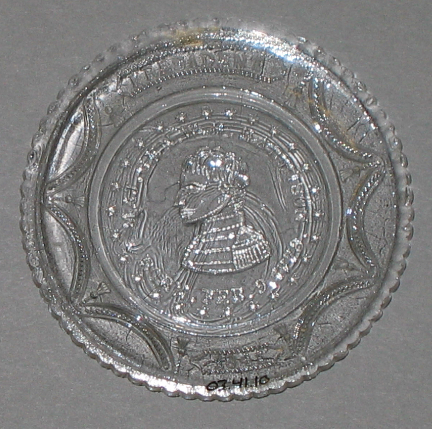 2003.0041.010 Wm Henry Harrison cup plate