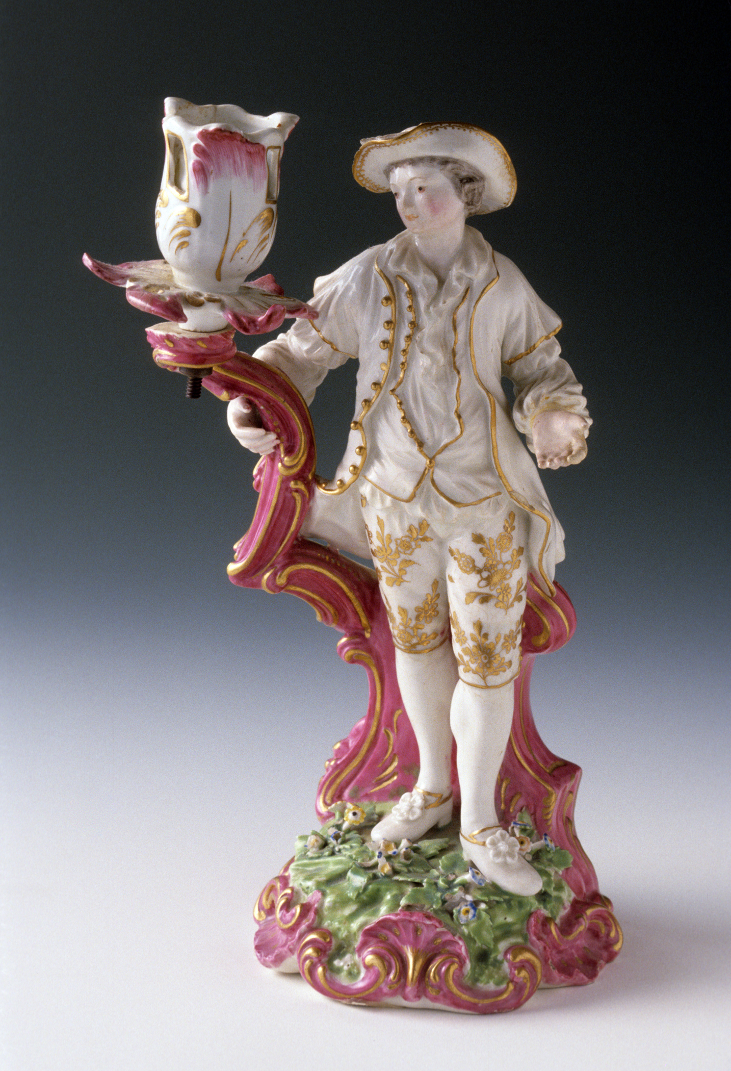 1959.1885.001 Porcelain candlestick figure