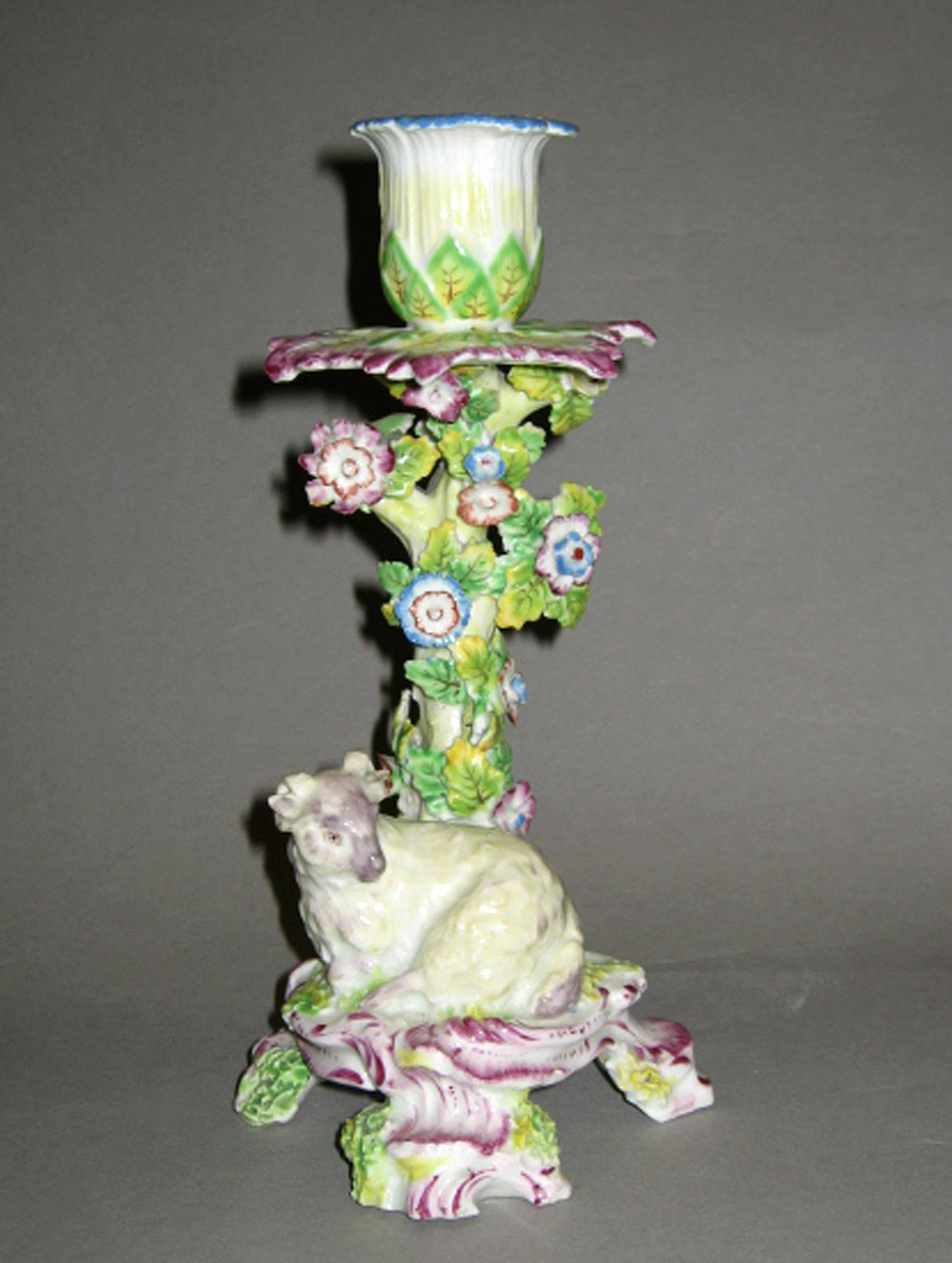 2003.0013.083.002 Bow soft-paste porcelain candlestick