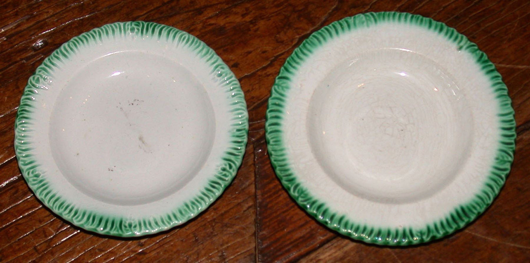 1969.0337.001, 1969.0337.002 Pearlware Davenport plates