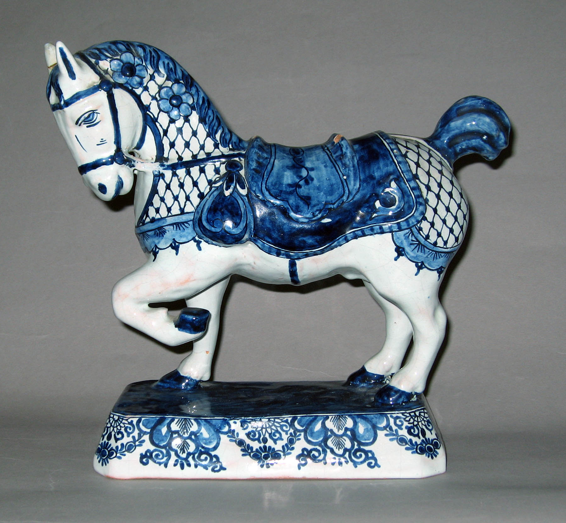 1969.1513 Delft horse figure