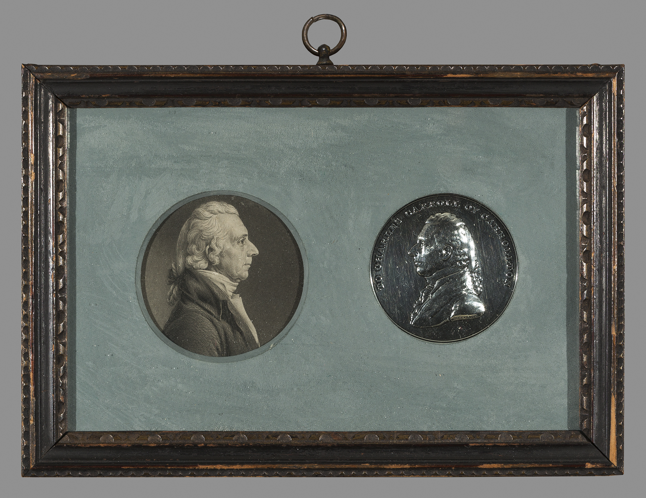 1967.0095 A Print, 1967.0094 Medal, 1968.0530 Frame, view 1