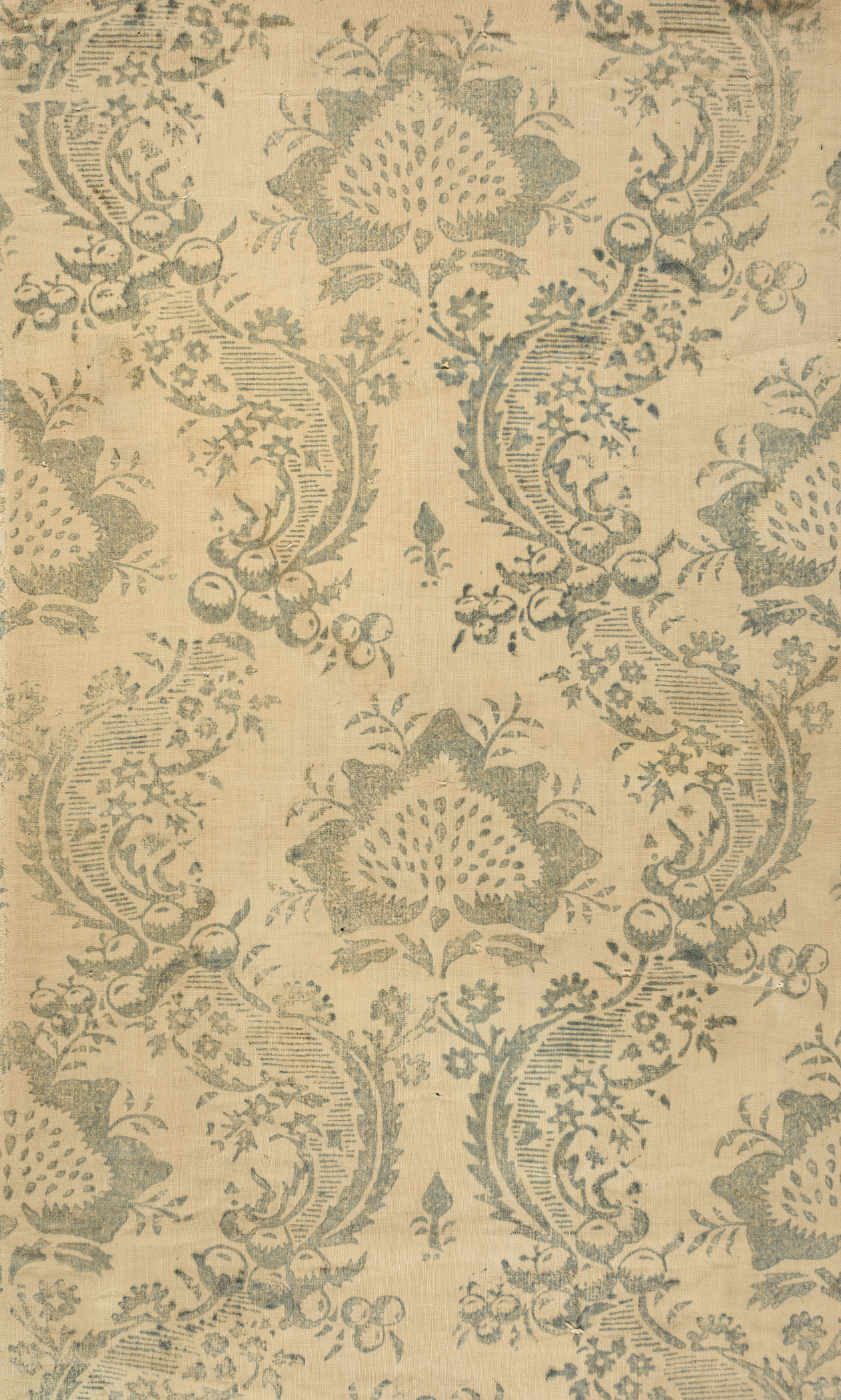 1960.0099 Textile, printed, detail 1, pattern repeat