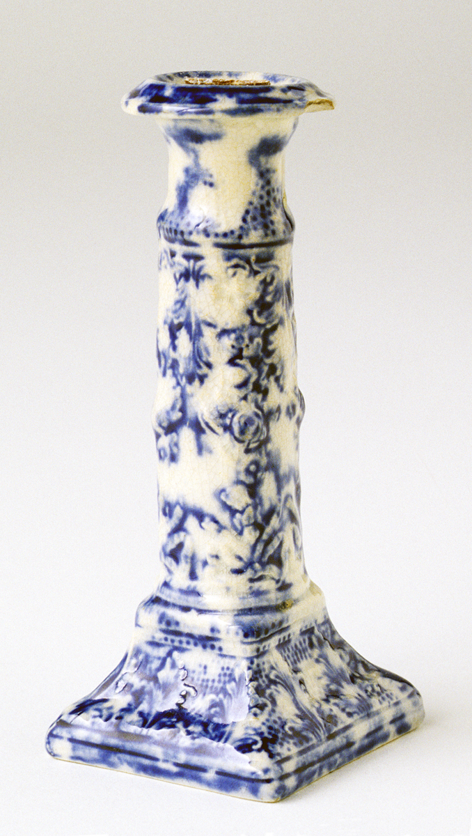 1952.0271 Pearlware candlestick
