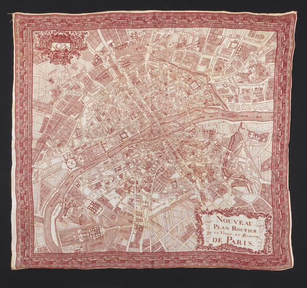 Textile, printed - Map