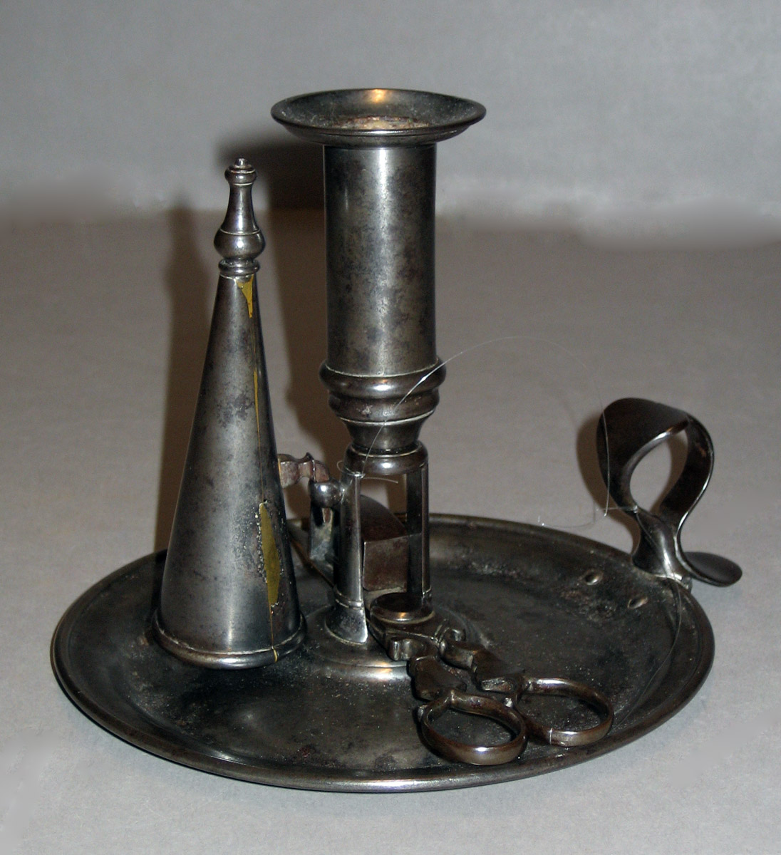 1958.2727 A-C Chamberstick with snuffer and douter