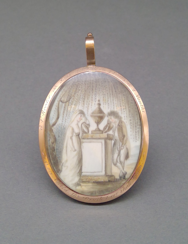 1974.0166 Pendant, Mourning brooch, view 1