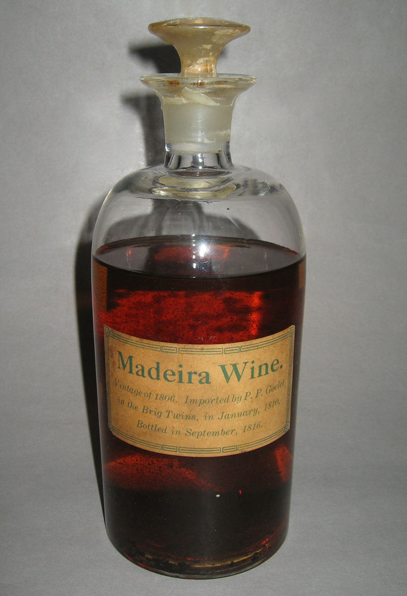1964.1597 Wine bottle with Madiera