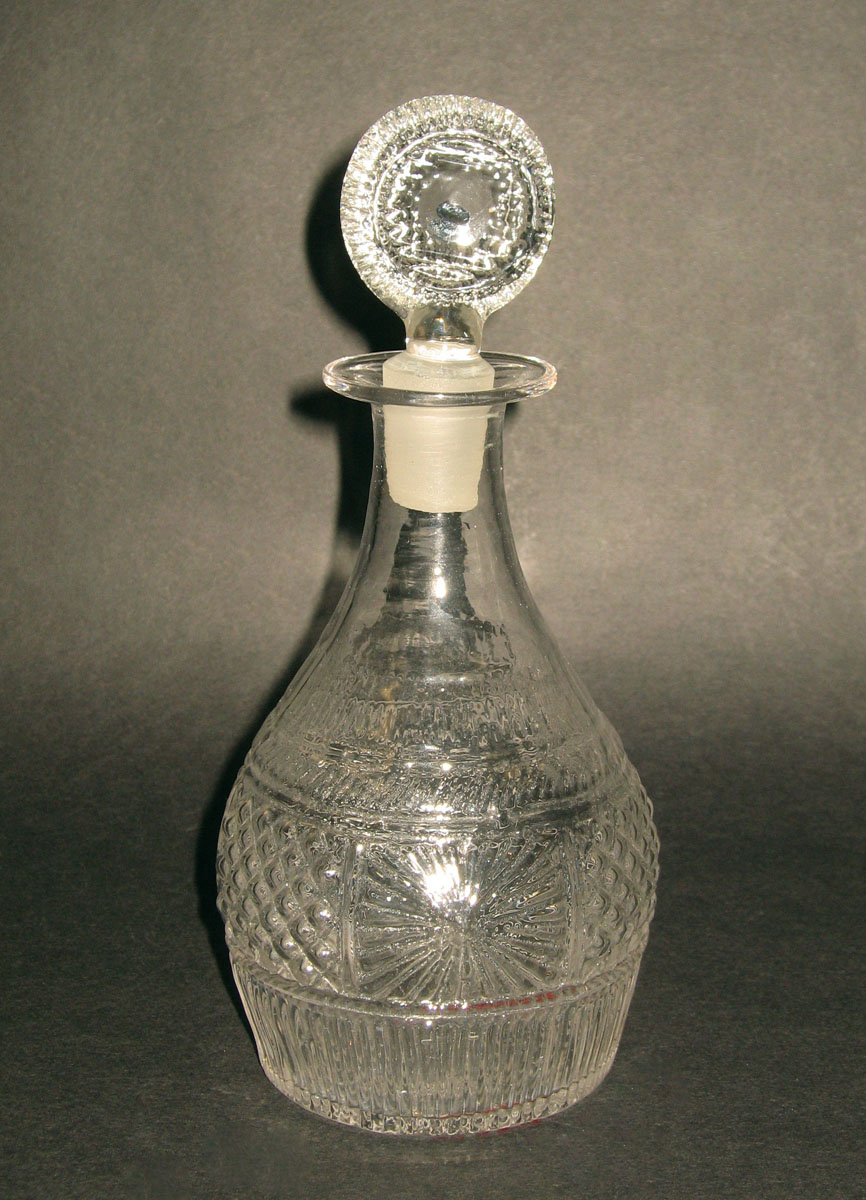1959.3307 A, B Glass decanter