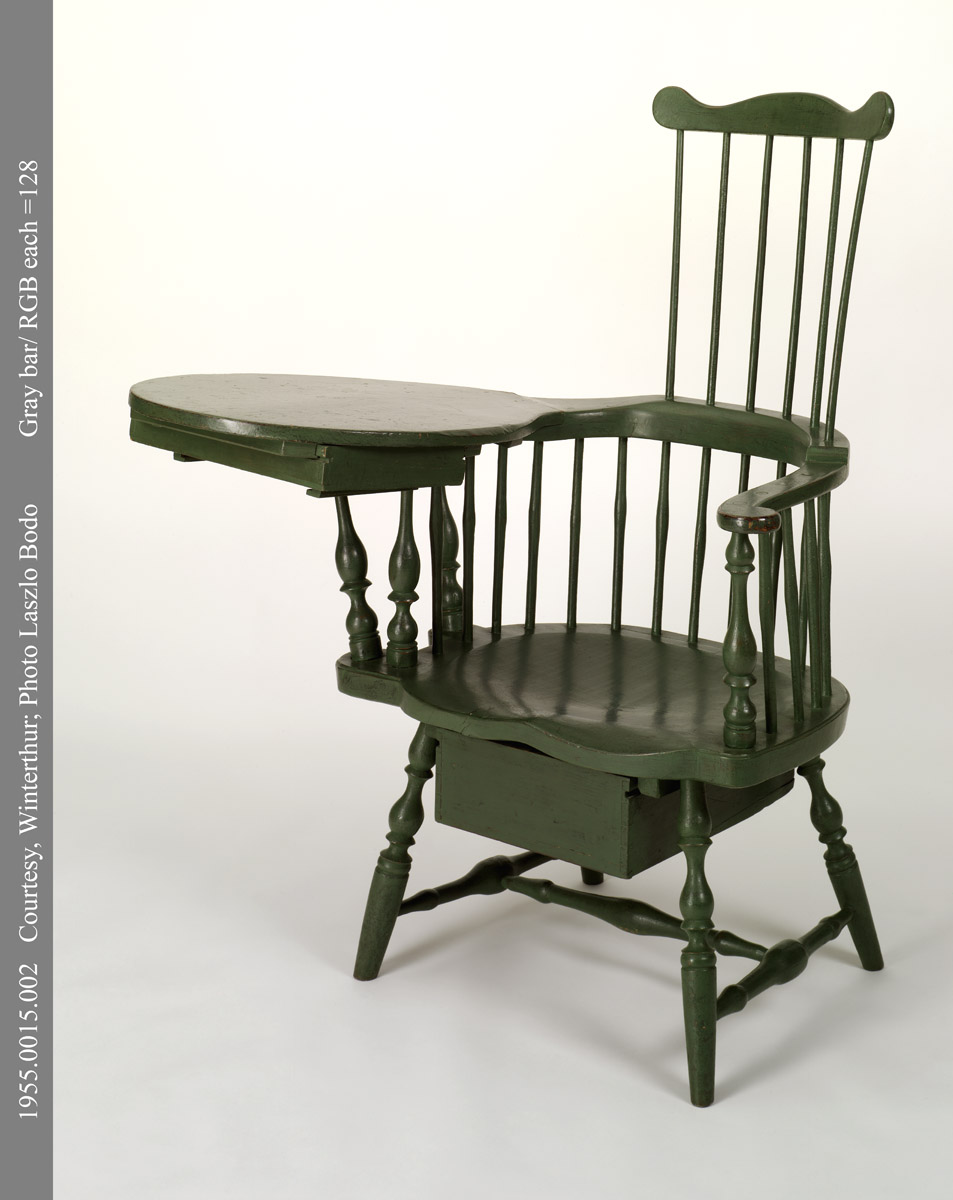 1955.0015.002 Chair, Windsor Writing Armchair