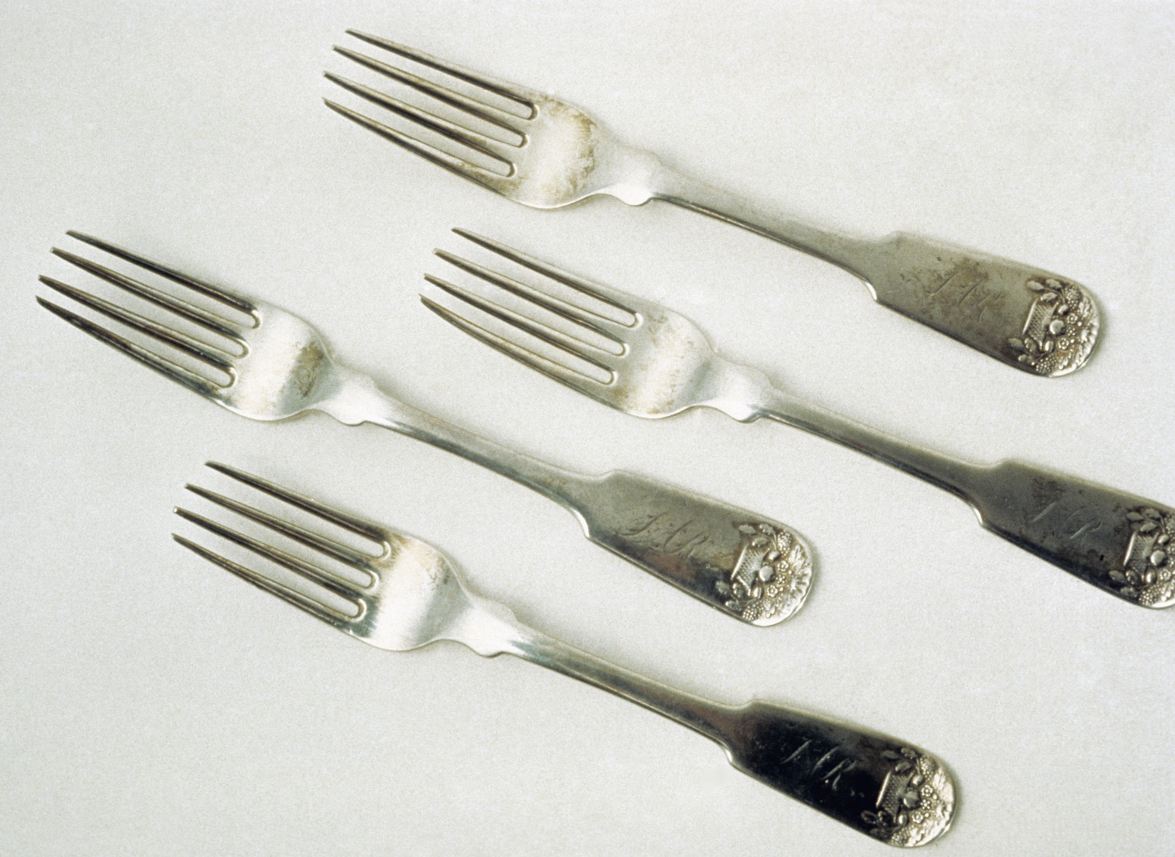 1974.0012.001, 1974.0012.002, 1974.0012.003, 1974.0012.004 Fork, Luncheon Fork, view 1