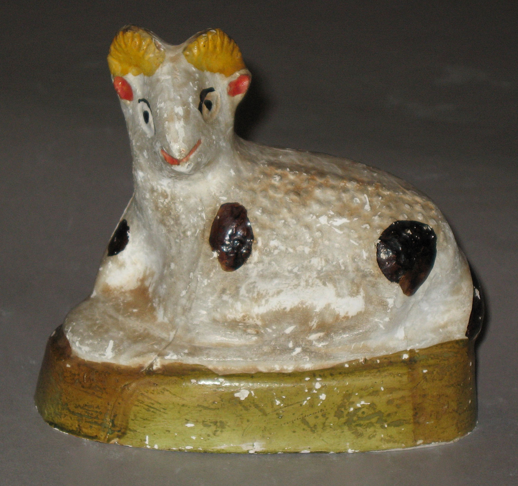1964.1692 Chalkware sheep (ram)