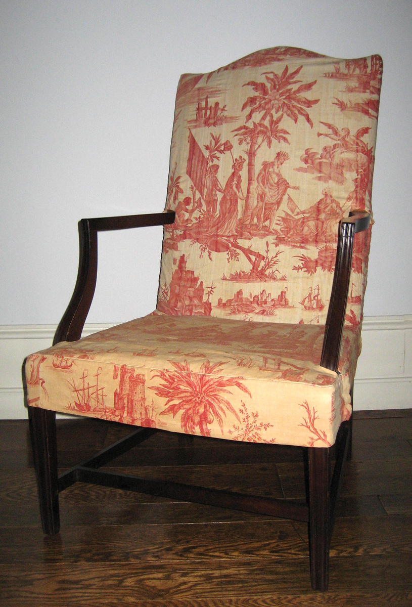 1957.0612 Chair, 1969.5514 Slip cover, view 1