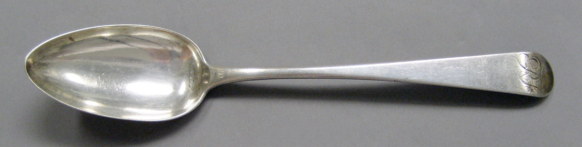 1998.0004.3610 Silver spoon upper upper surface