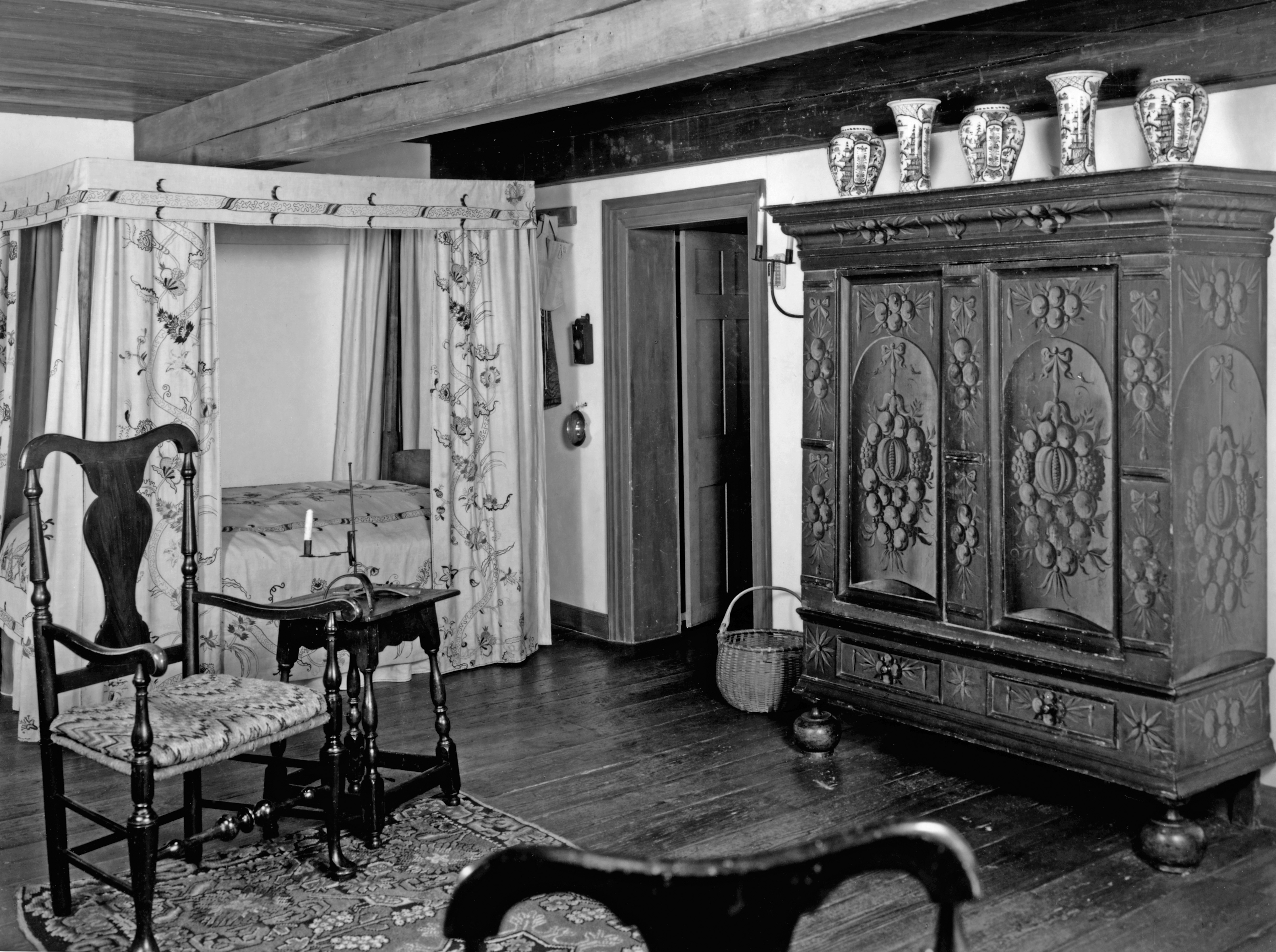 Room-Hardenburgh Bedroom bw, September 1962