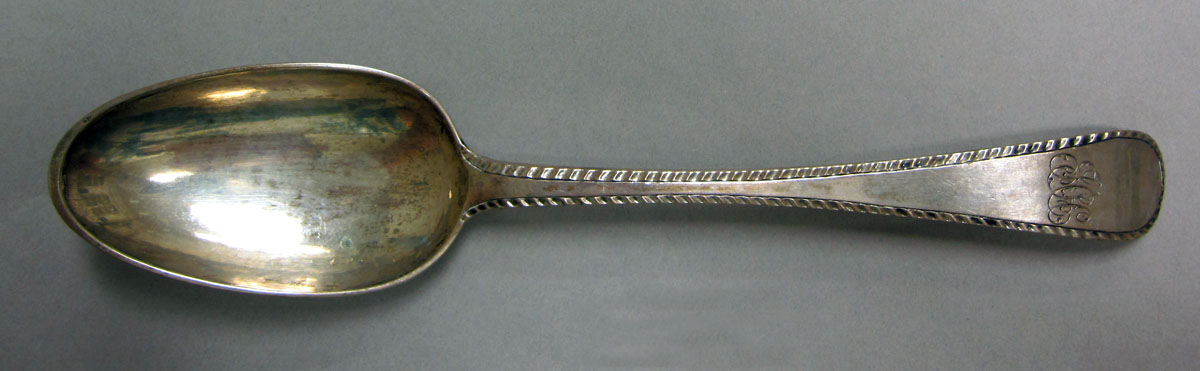 1957.0123 Silver spoon upper surface