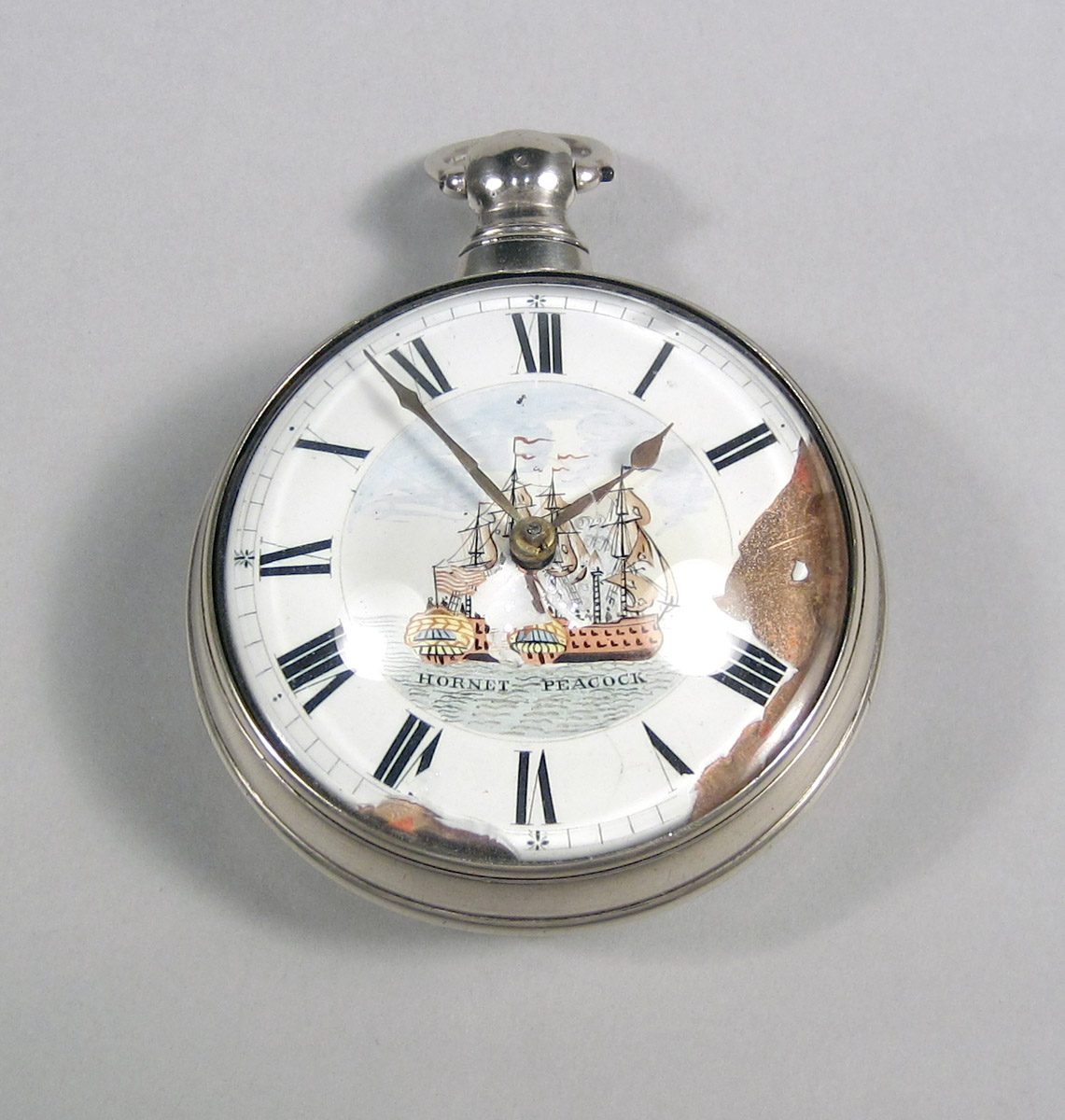 1957.0041.002 A-C Silver Pocket watch upper surface
