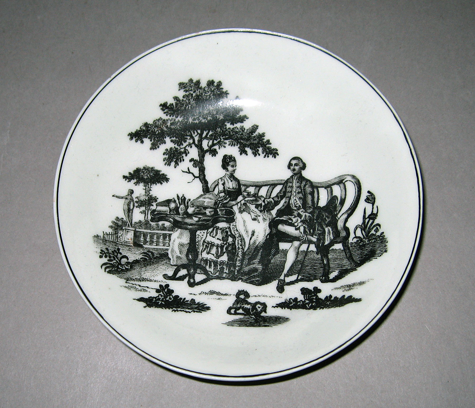 1958.0735 Soft-paste porcelain saucer