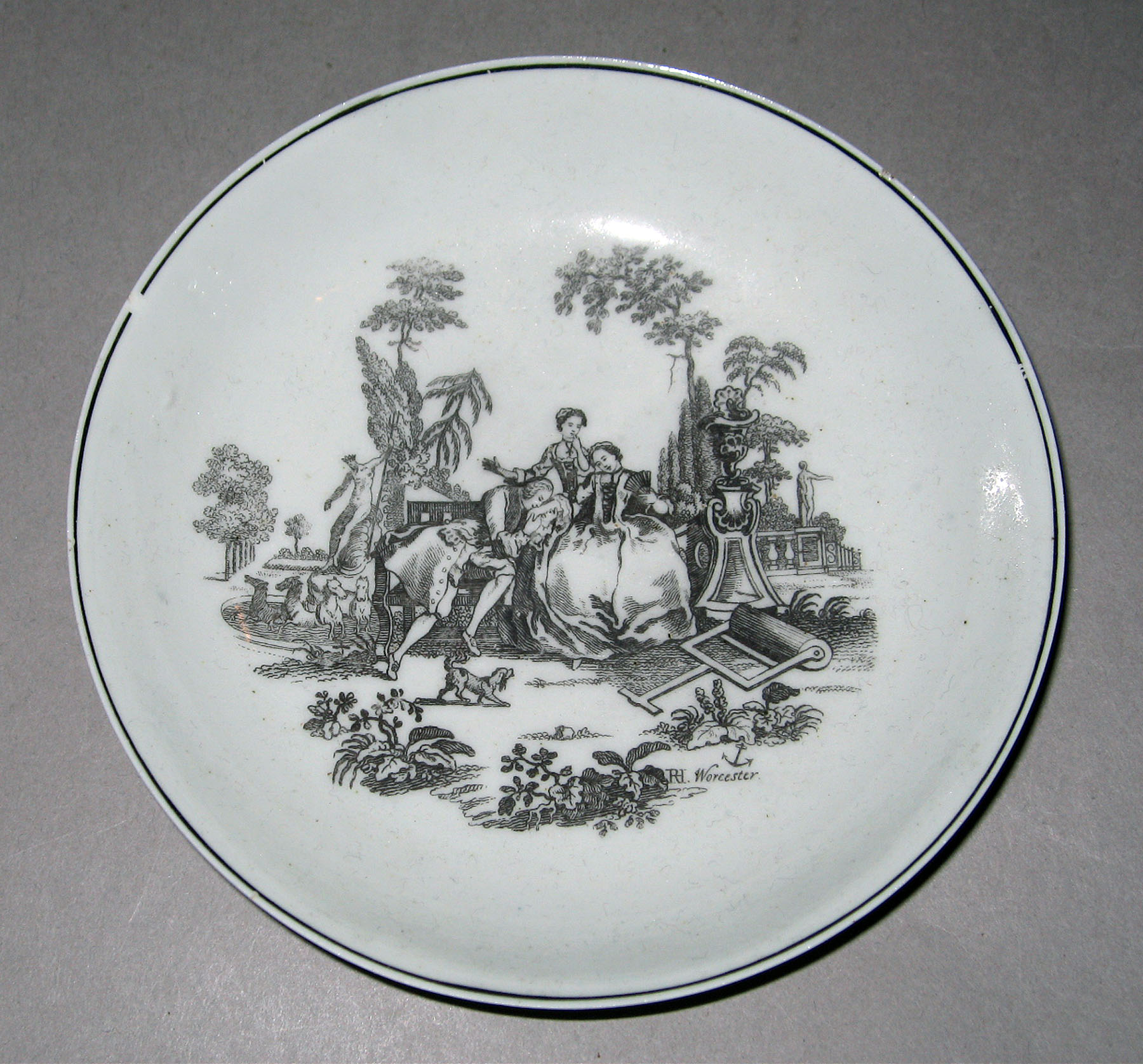 1958.0739 Soft-paste porcelain saucer