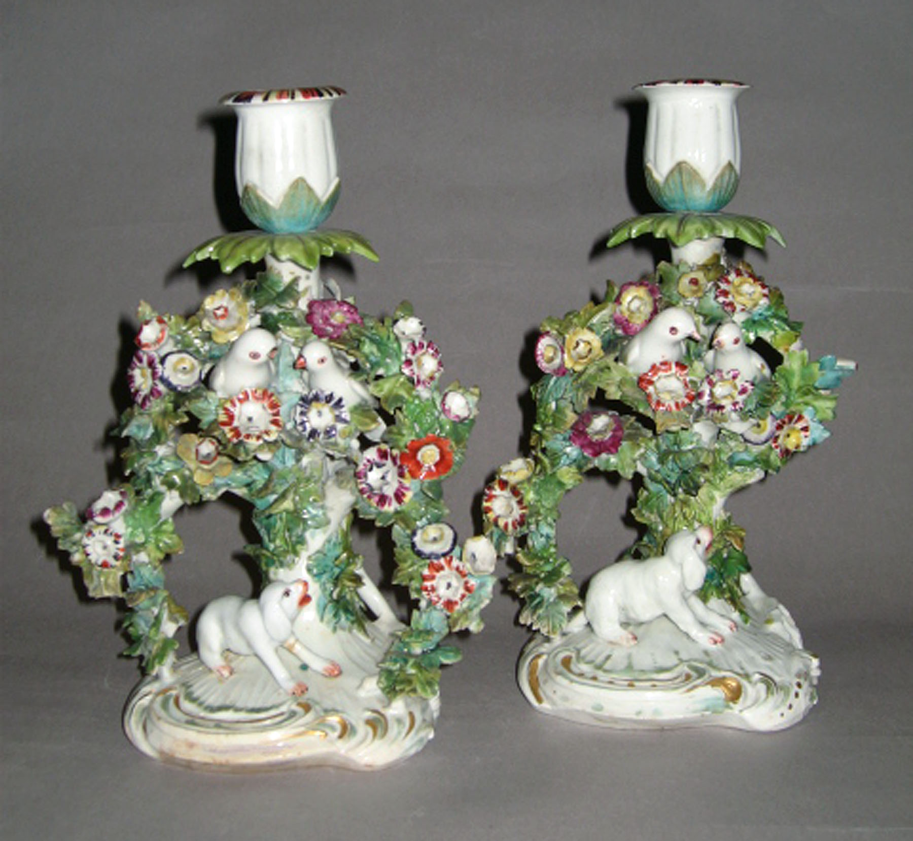 2001.0003.0028.001, .002 Soft-paste porcelain candlesticks