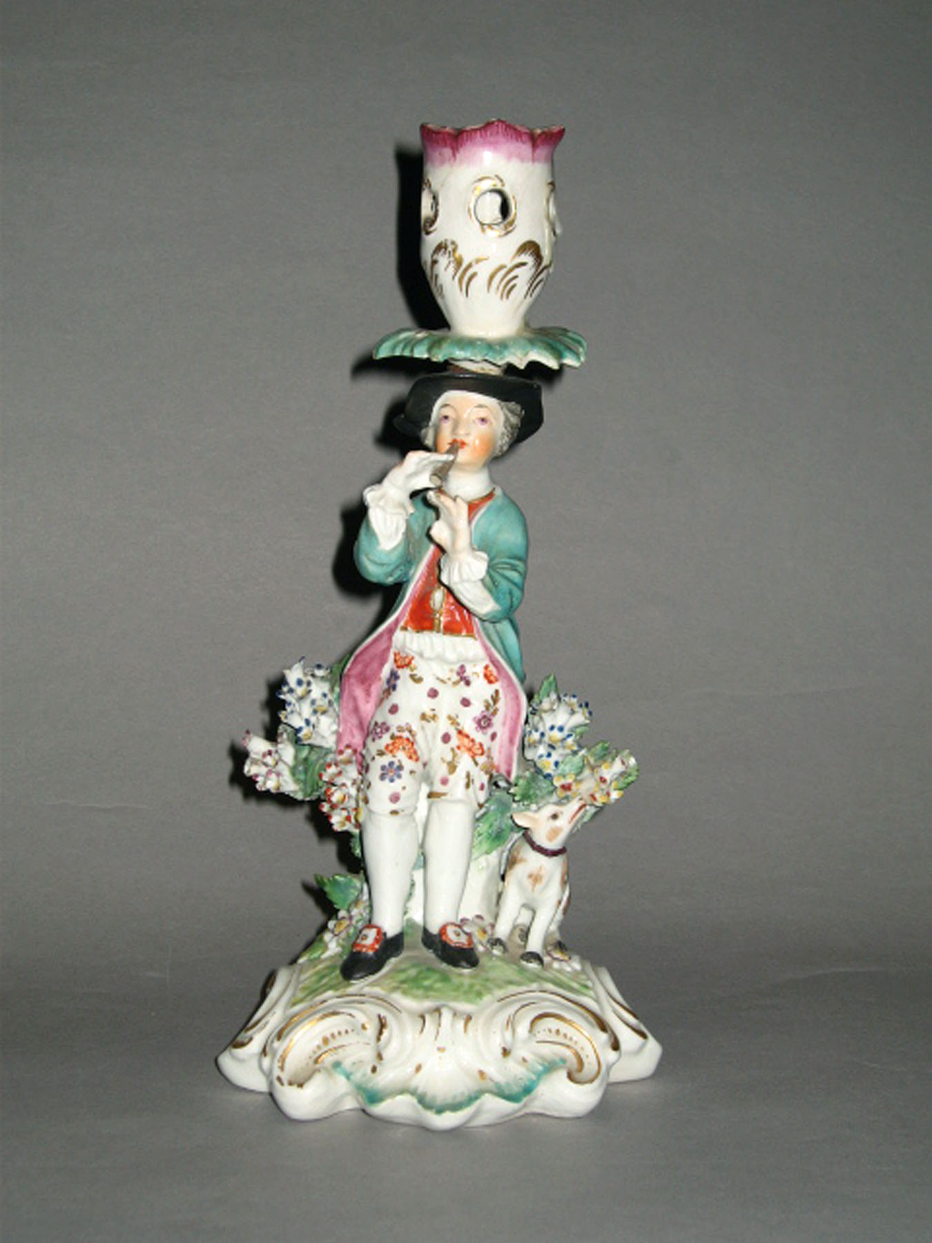 1970.1372.001 Porcelain candlestick figure