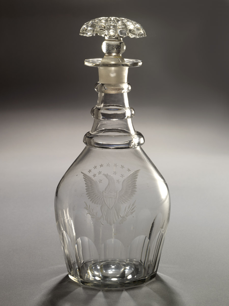 1963.0875 A, B Glass decanter