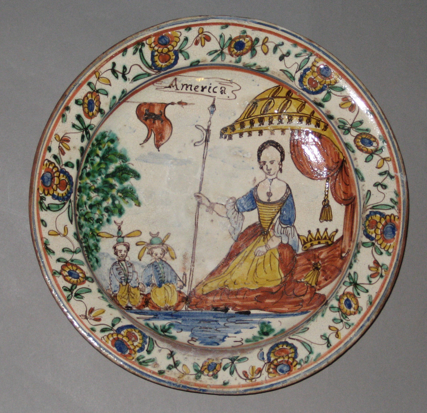 1963.0926 Delftware, faience or maiolica dish