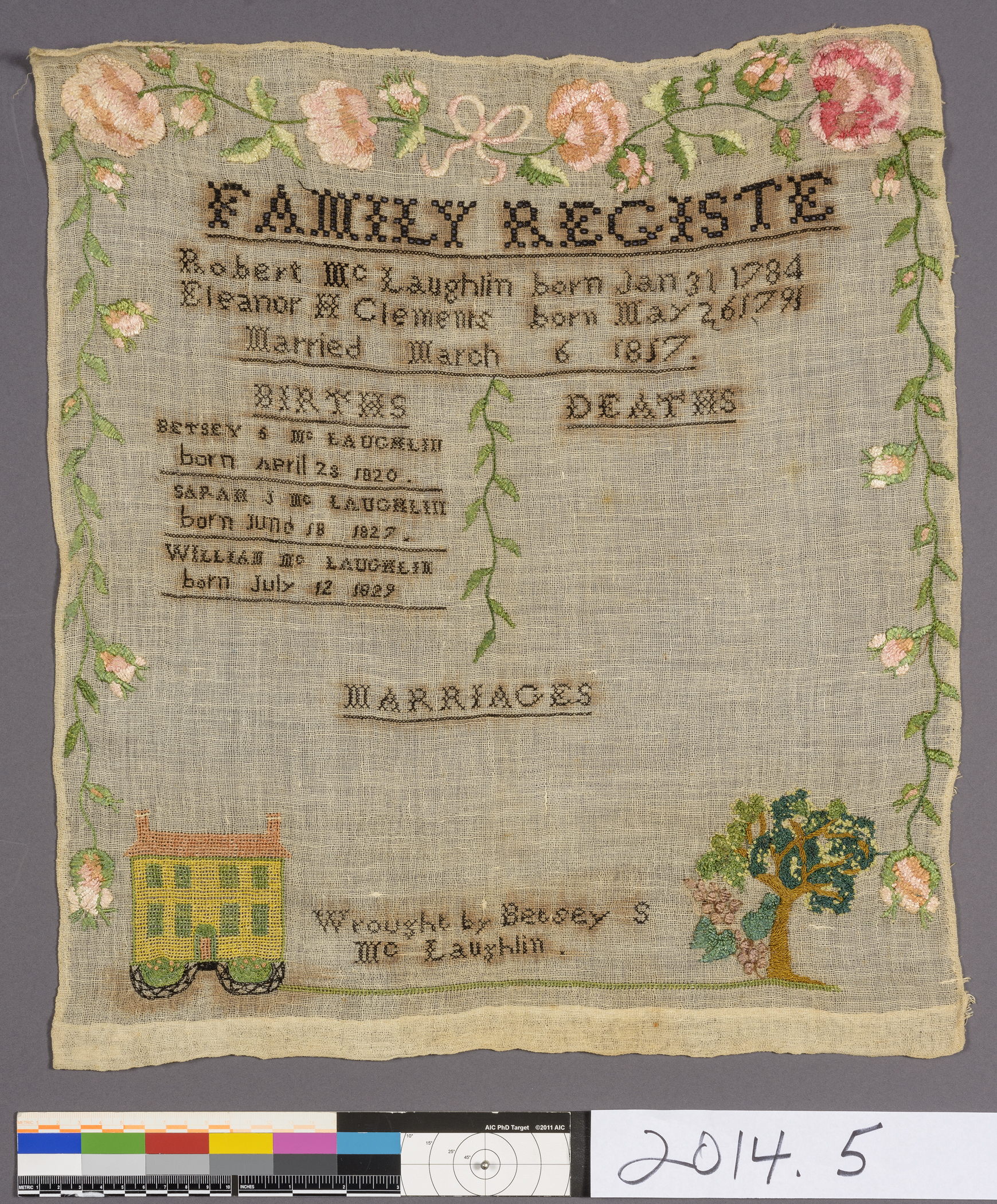 Textiles (Needlework) - Sampler