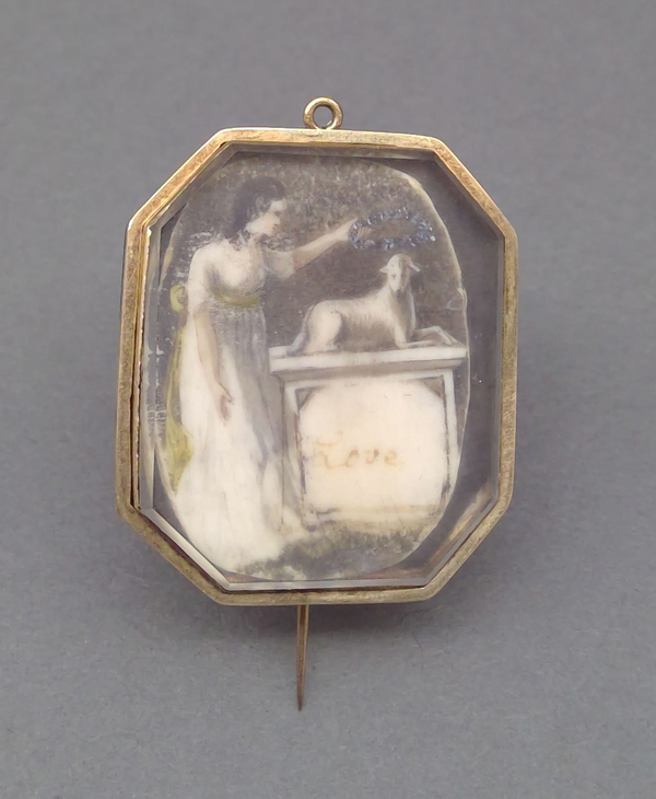 1981.0108 Brooch, Mourning brooch or pin, view 1
