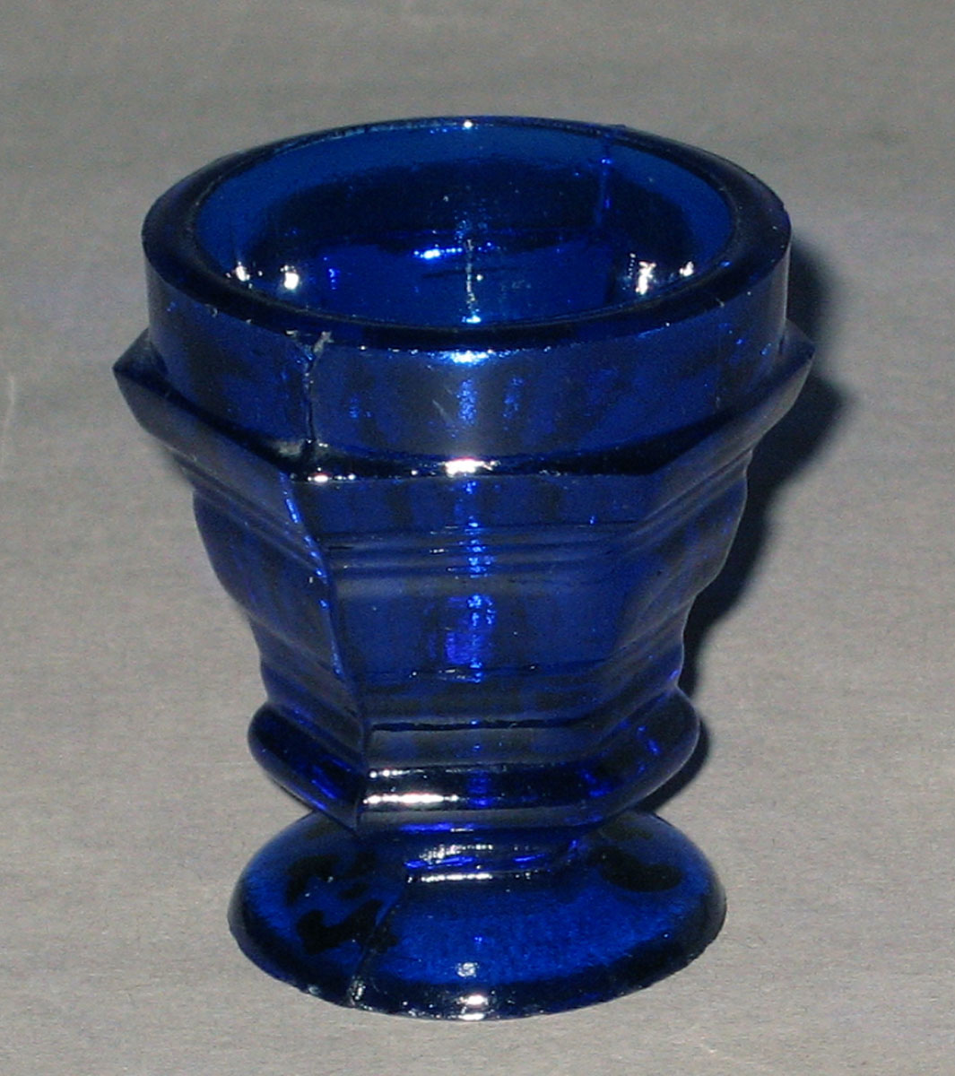 1964.1375.002 Miniature blue glass goblet