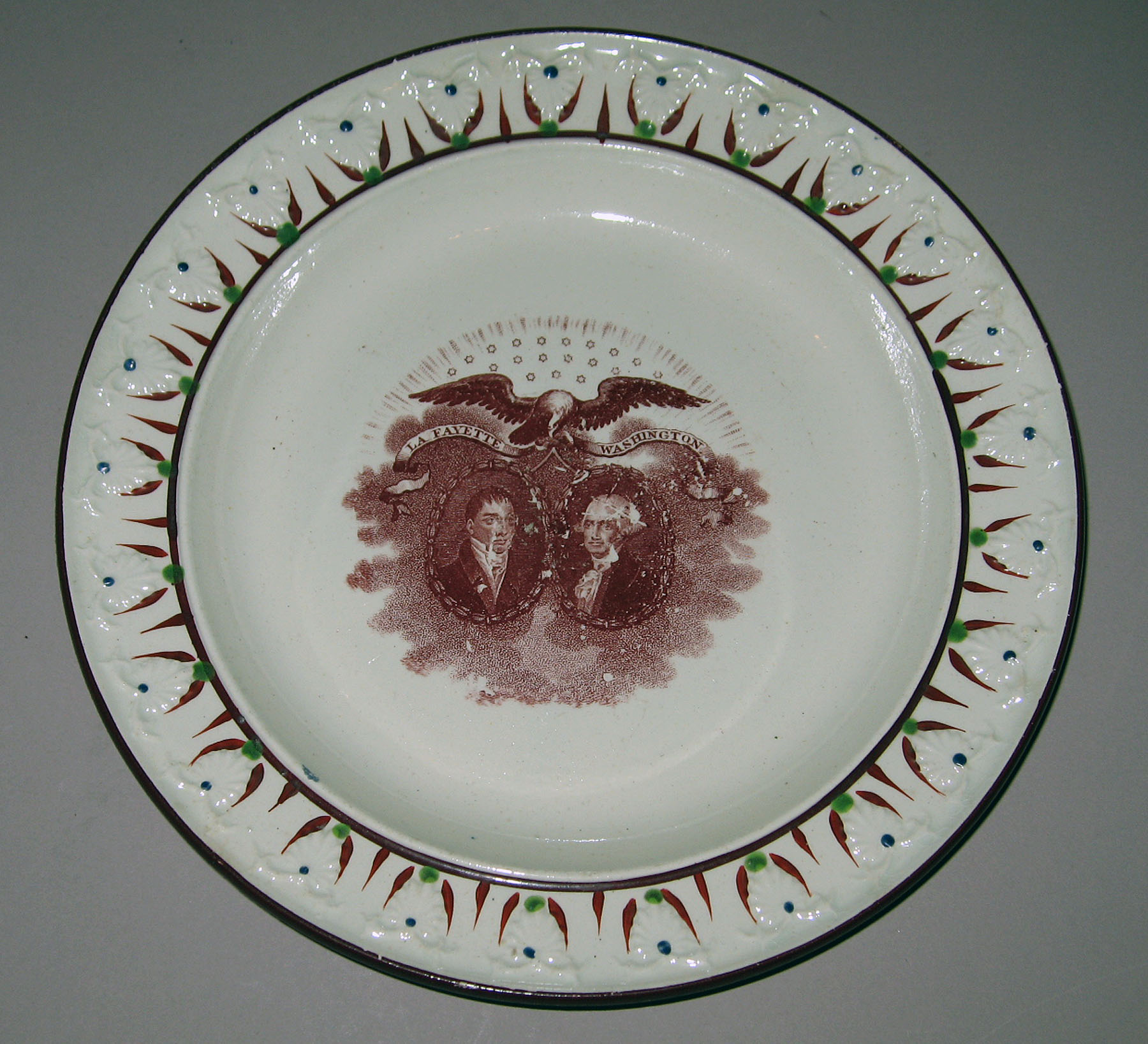 1964.1890 Pearlware plate