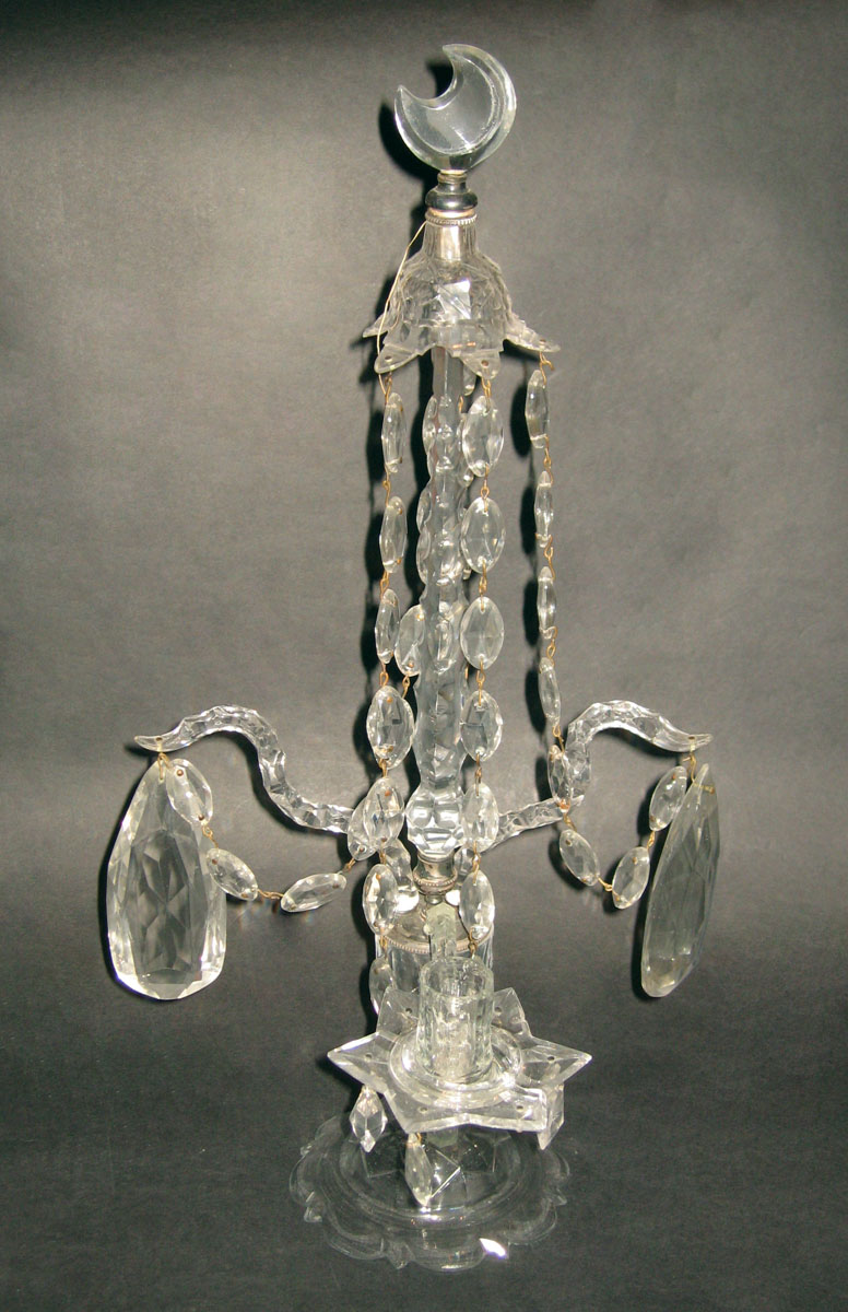 1963.0934.004 Glass candelabrum