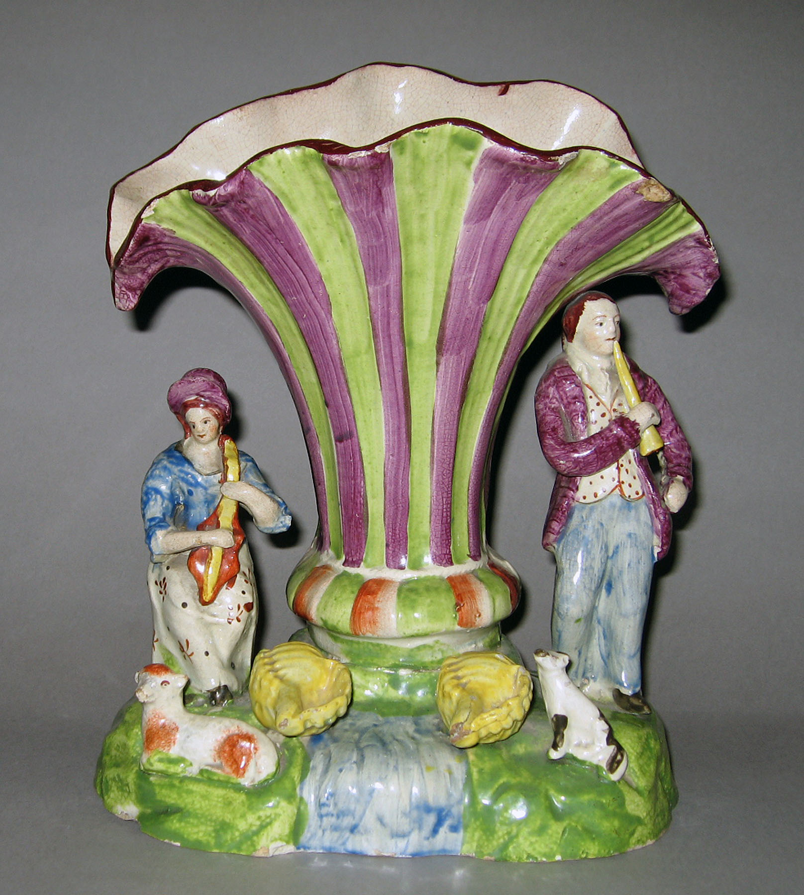 1958.3101 Pearlware Spill Vase