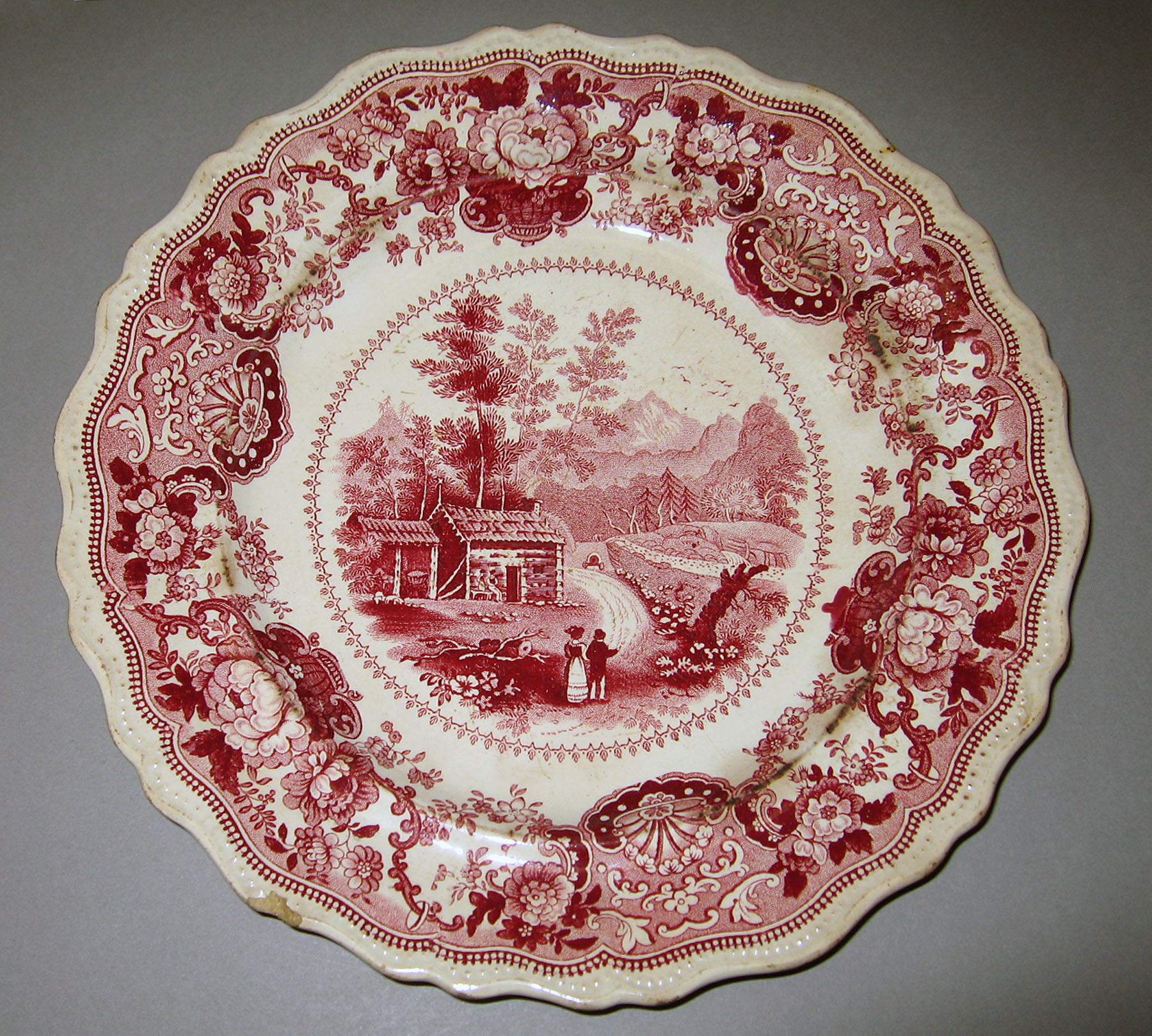 1966.0880.009 Adams earthenware plate