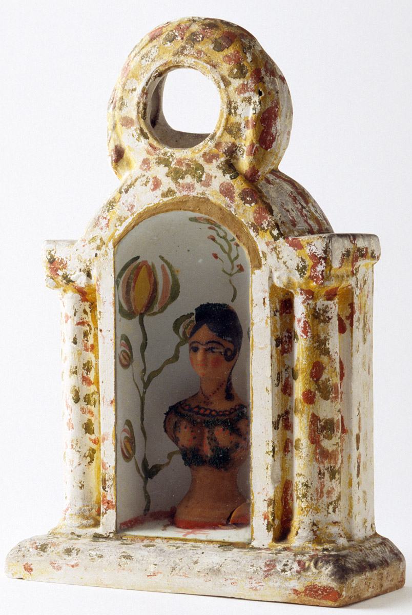 1980.0142 Chalkware watch holder (with woman bust)