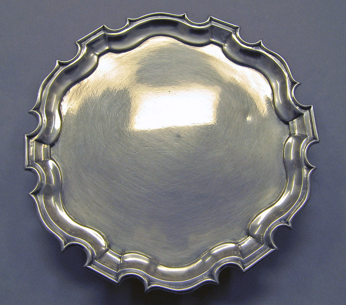 1957.0042 Silver Salver upper surface