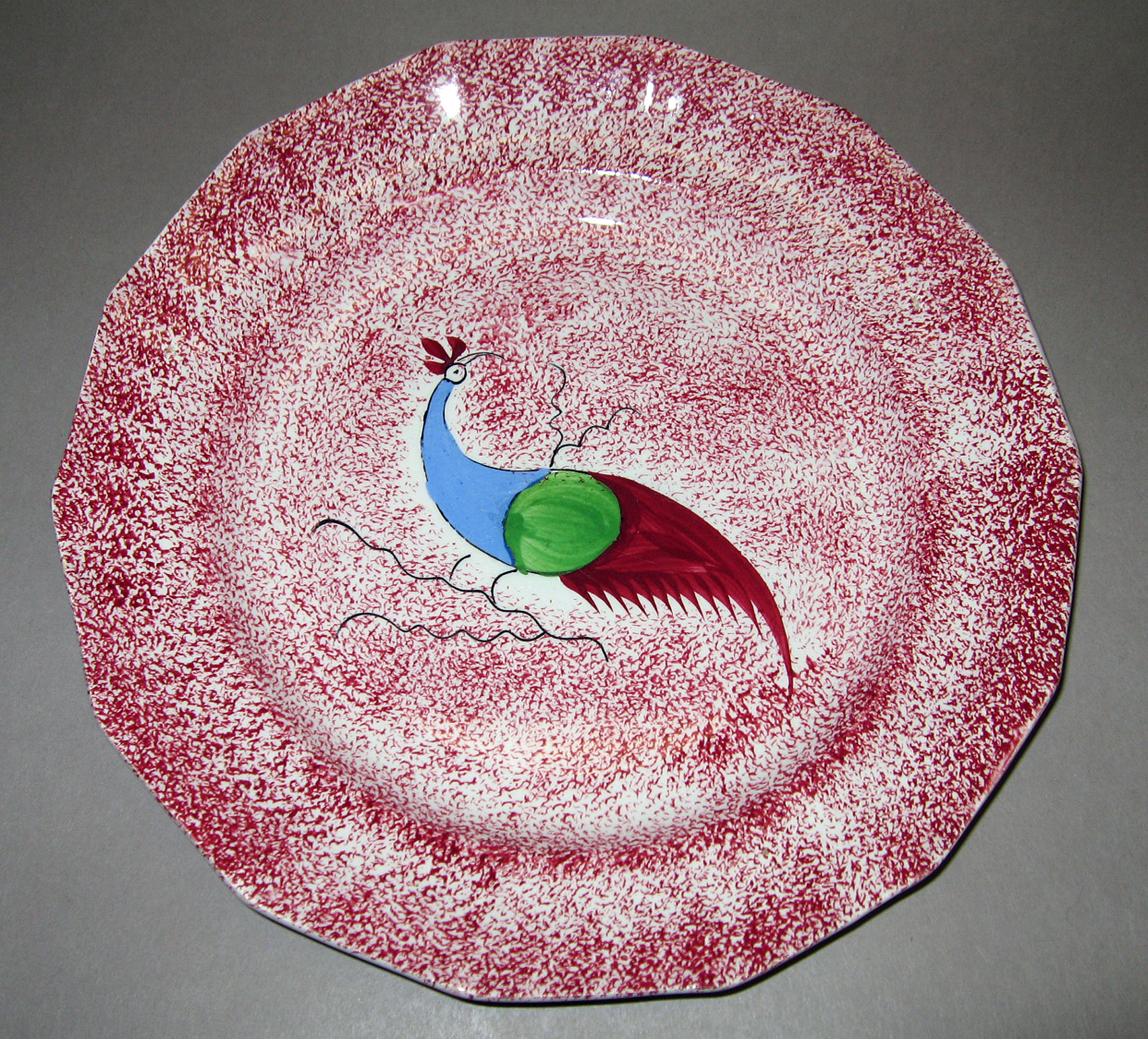 1961.0166 Adams Spatterware plate