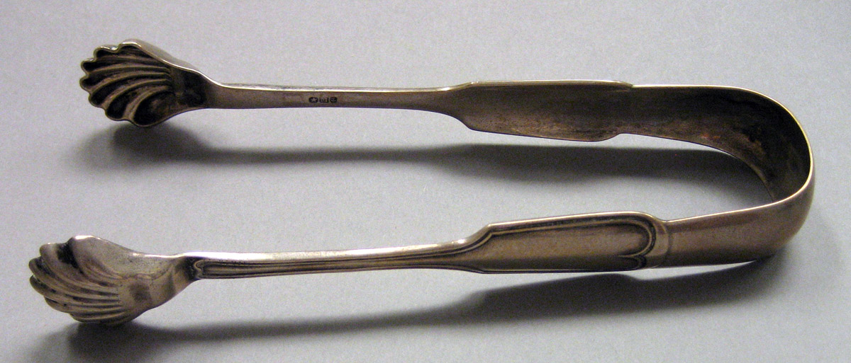 1962.0240.1615 Silver Tongs view 1