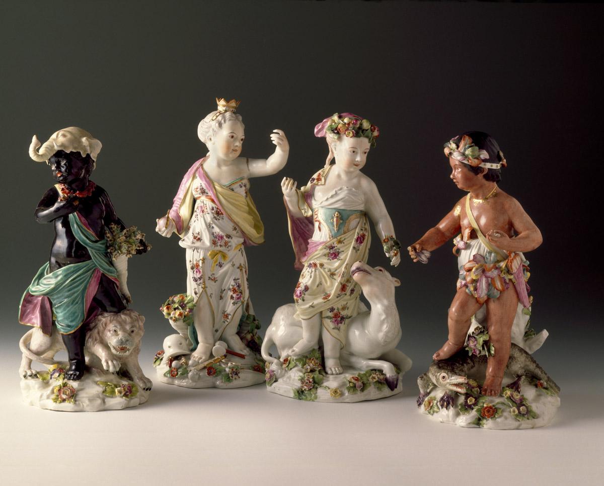1958.2622.001-.004 Figures, The Four Quarters of the Globe