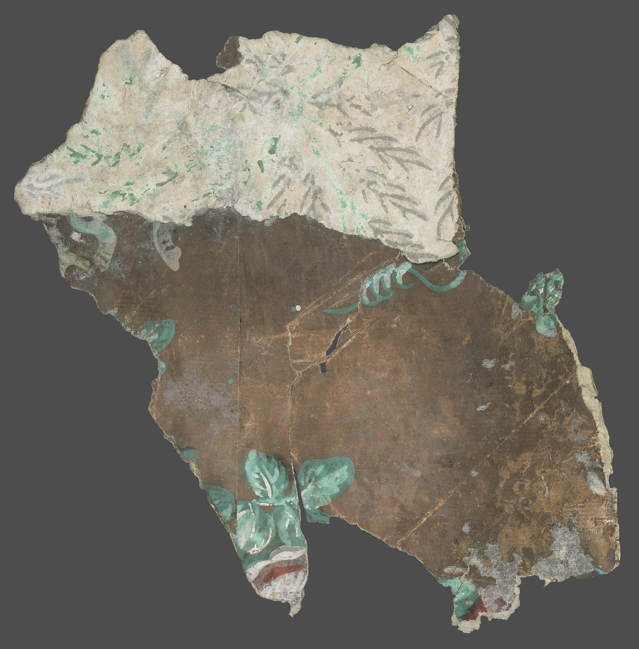 1977.0066.012 C  Wall covering, fragment 1