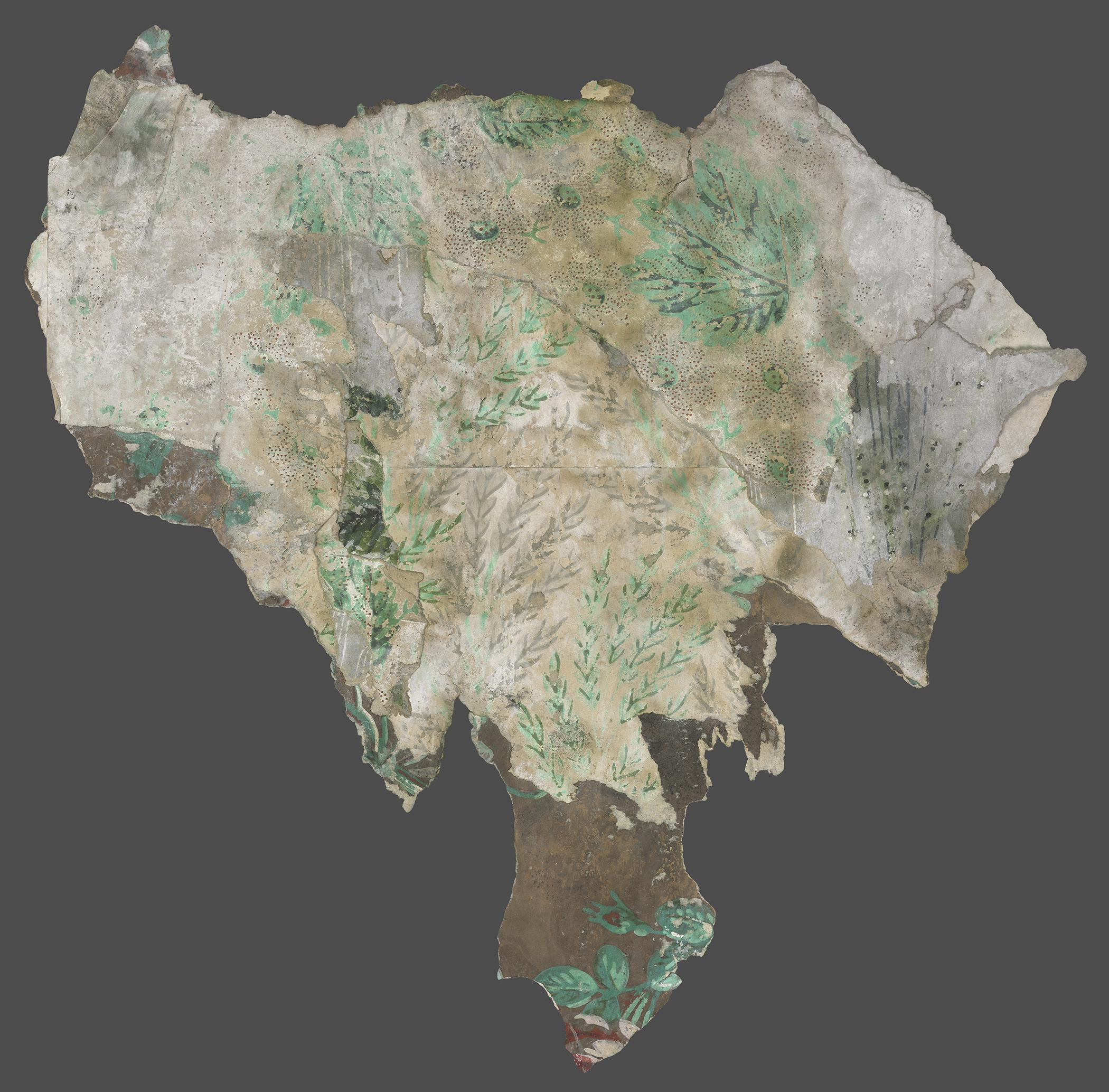 1977.0066.012 C  Wall covering, fragment 2