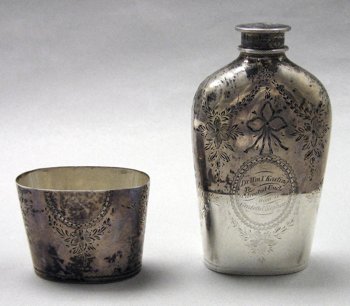 2010.0005 A-C Silver Flask side 1 open