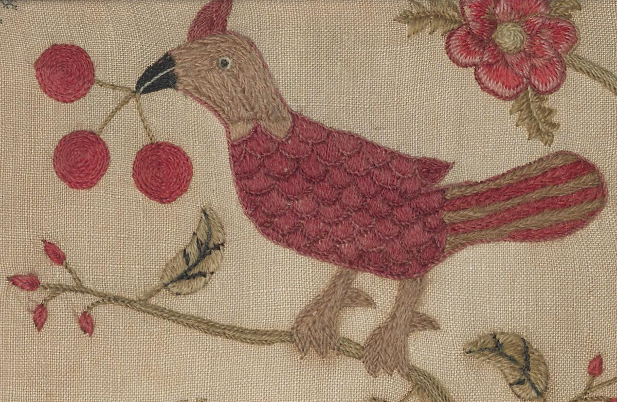 1958.2762 A Needlework Picture, Detail