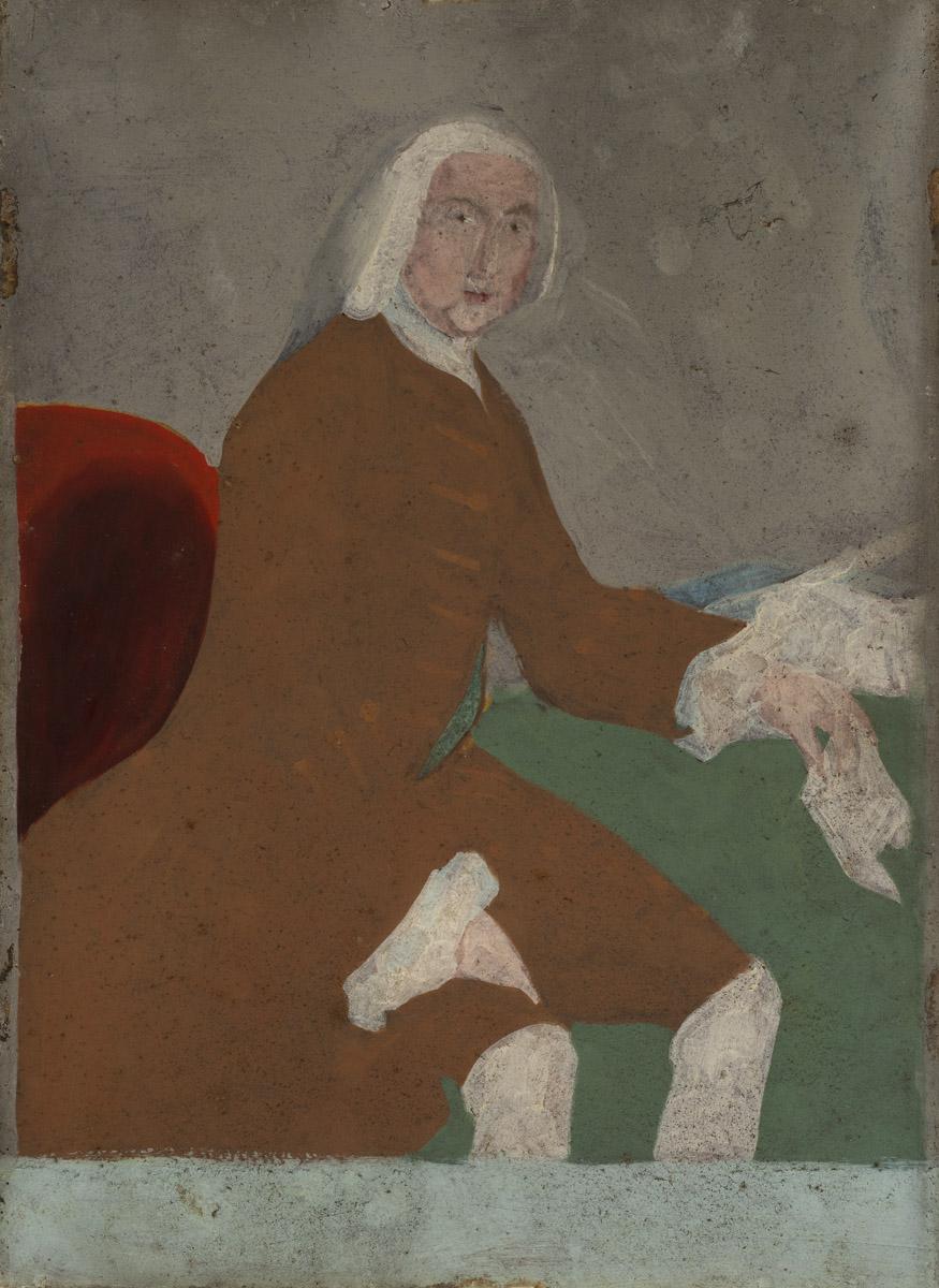 1958.2764 A Print on glass (reverse)
