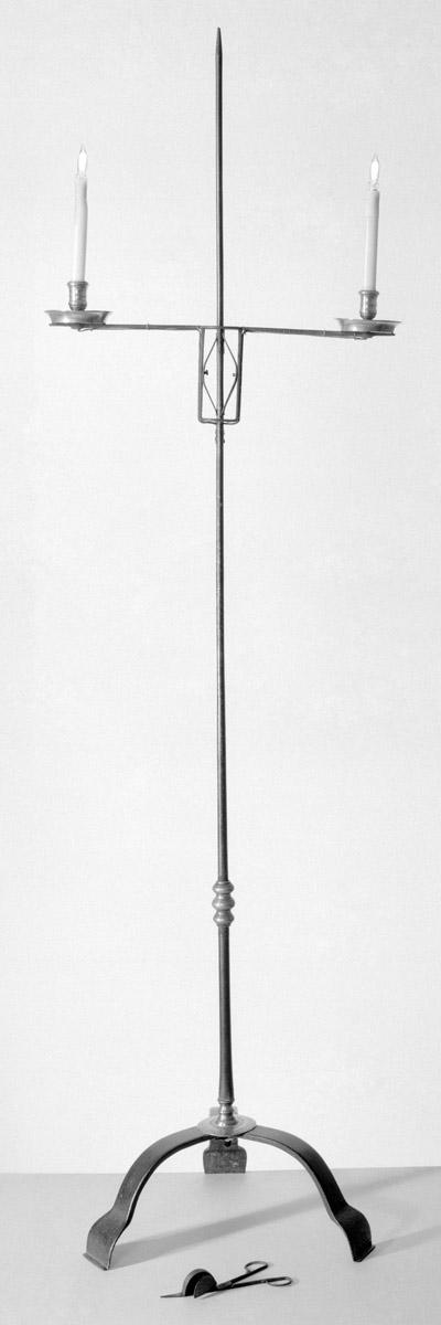 1958.2787, .2788 Candlestand and snuffer