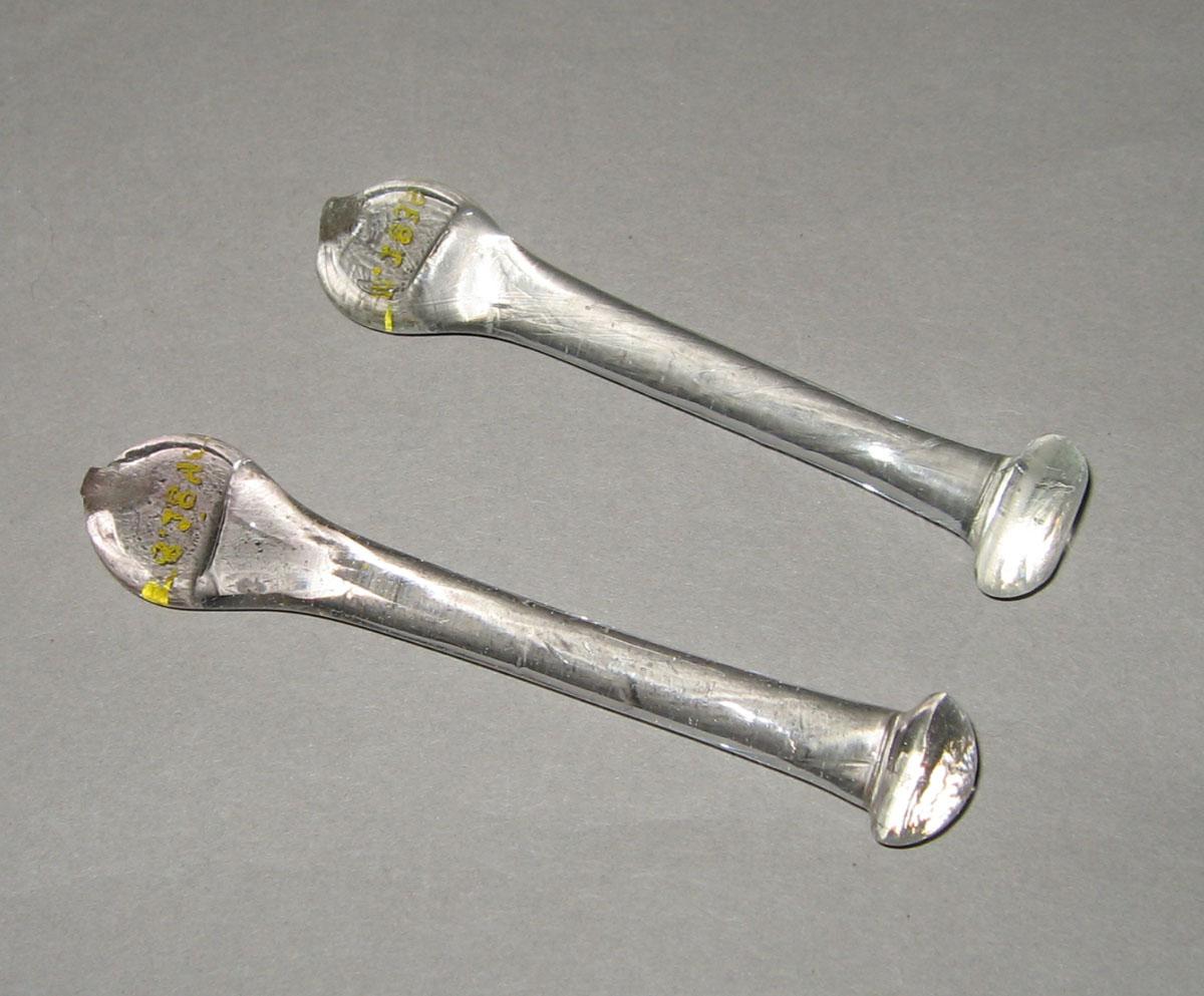 1958.2839, 1958.2840 Glass muddlers