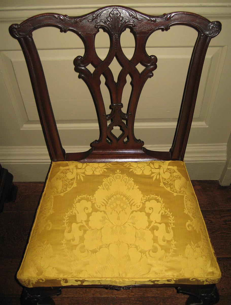 Slip cover 1969.5529 on chair 1959.3397