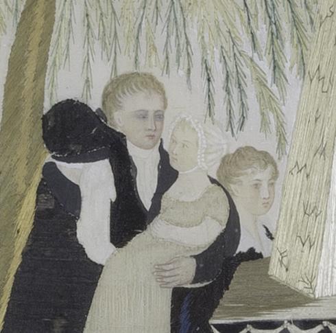 1958.2876 A Needlework Picture, Detail 4
