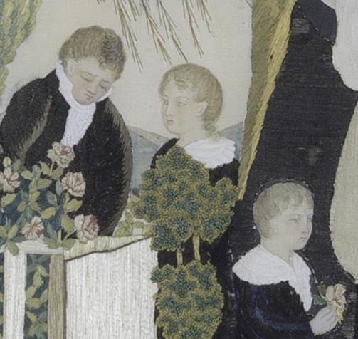 1958.2876 A Needlework Picture, Detail 5