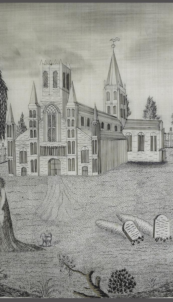 1958.2877 A Needlework Picture, Detail 2